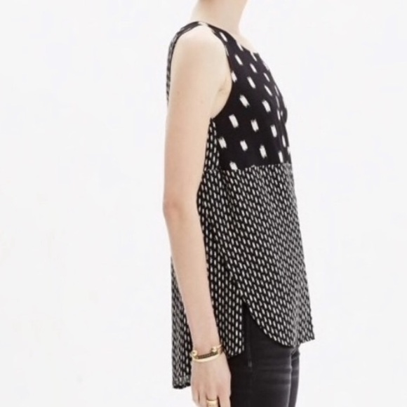 Madewell Sunbase Black Ikat Print Top Sz XS - Picture 3 of 16